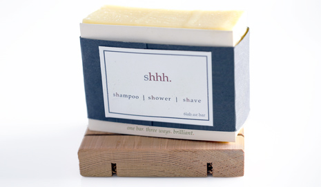Purchase shhh. shampoo shower shave grooming bar here.